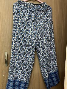 Blue Printed Palazzo Pants