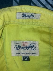 Wrangler Shirt with Red Leather Cross Detail