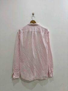 Men's Pink Long Sleeve Button-Up Shirt