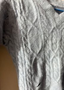 V neck powder blue Sweater