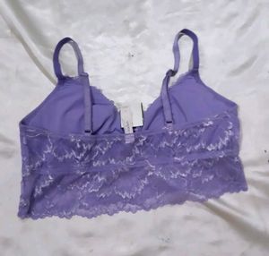 Lavender Lace Bra sez M