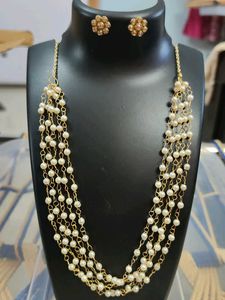 Elegant Multi-Layer Pearl Necklace Set