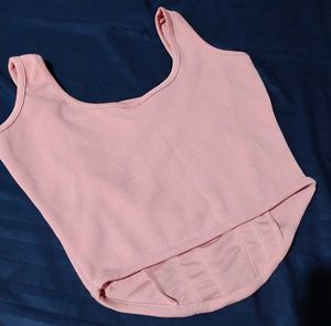 Stylish Pink Corset Crop Top