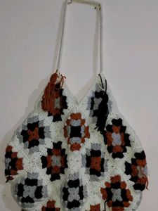 Boho Granny Square Crochet Bag