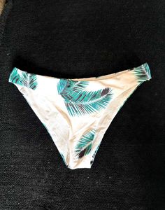 Tropical Leaf Print Bikini Bottoms