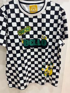 Minions Graphic Checkerboard T-Shirt