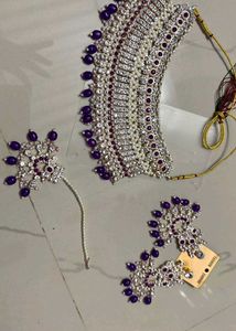 unused new Elegant premium Purple Kundan Jewelry S