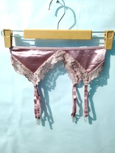 (83)Pink Lace Garter Belt