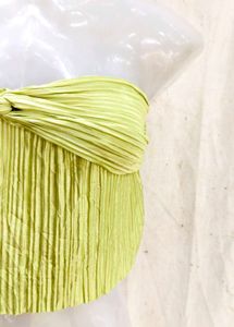 Lime Green Pleated Strapless Top