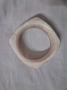 Unique Square Baby Pink Resin Bangle