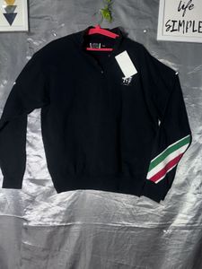 Navy Blue Quarter Zip unisex  Sweatshirt