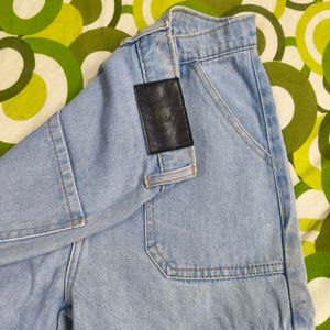 Light Wash Denim Cargo Pants