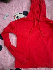 Vibrant Red Hoodie