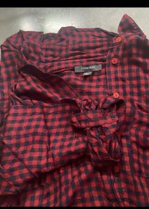 Red &amp; Black Plaid Flannel Shirt