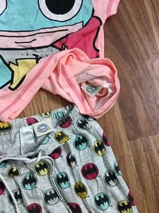 Cute Pink Batman T-Shirt for Toddlers
