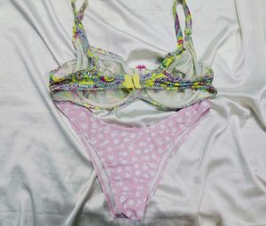 🇳🇿💫🎀Cute Pink Floral Bikini Set