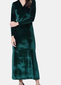 Emerald Velvet Maxi Dress