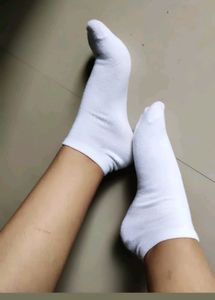 White Ankle Socks (Cotton)
