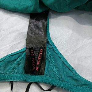 Emerald 🤎Green &amp; Black Lace Thong