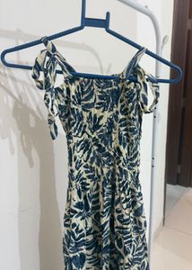 Free-size Boho Leaf Print Maxi Dress