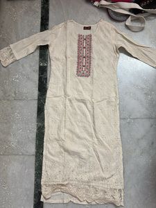 Embroidered Cotton Kurta