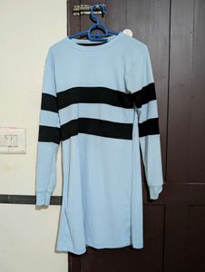 Light Blue Striped Long Sleeve Top