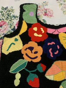 Crochet Floral Applique Tank Top