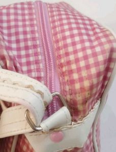 Cute Pink Gingham Hello Kitty Bag