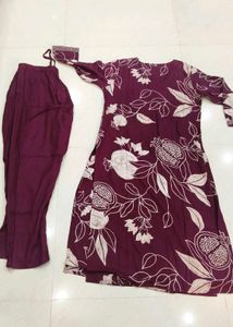 Maroon Ethnic Plazo set