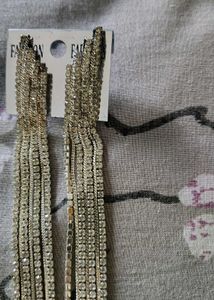 Sparkling Rhinestone Tassel Earrings