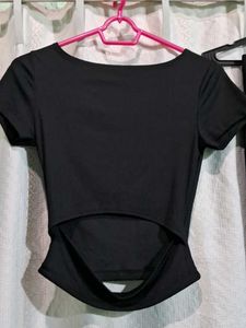 Chic Black tops and pant combo.