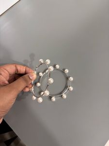 Elegant Pearl Hoops