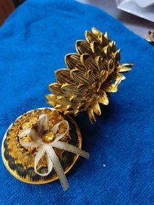 Decorative Golden Potli Box for jewellery storage