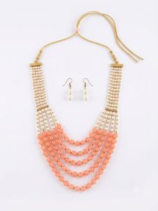 Multi-strand Pearl &amp; Coral Necklace Set