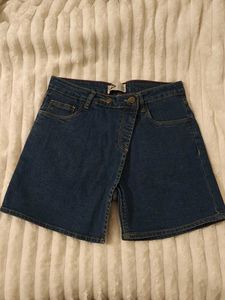Stylish Denim Wrap Skirt