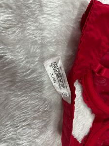 Elegant Red Lace Bra