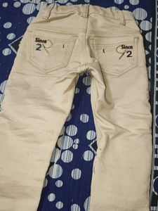 Stylish Beige Kids Jeans