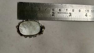 german silver pendent with real stones