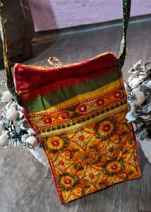 Embroidered Sling Bag
