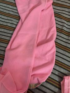 Elegant Pink Saree with Blouse