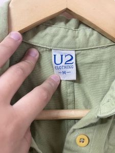Lime Green Button-Up Short Sleeve Shirt