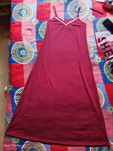Elegant Red A-Line Spaghetti Strap Dress