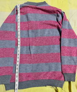 Unisex Brand new Striped Quarter Zip Sweater