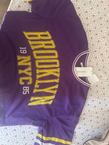Purple Brooklyn Cropped Mesh Jersey