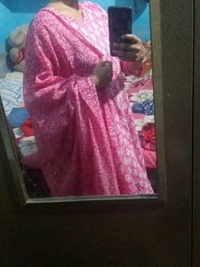 Pink Printed Kurta Set with Dupatta