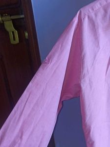 Oversized Baby pink cotton shirt