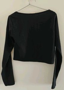 Solid Black Crop Top