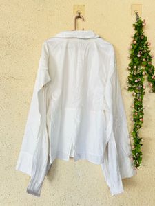Chic White Ruched Shirt
