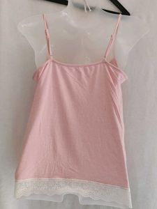 ESmara Pink Lace Trim Camisole