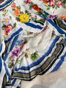 Colorful Striped Floral Summer Dress